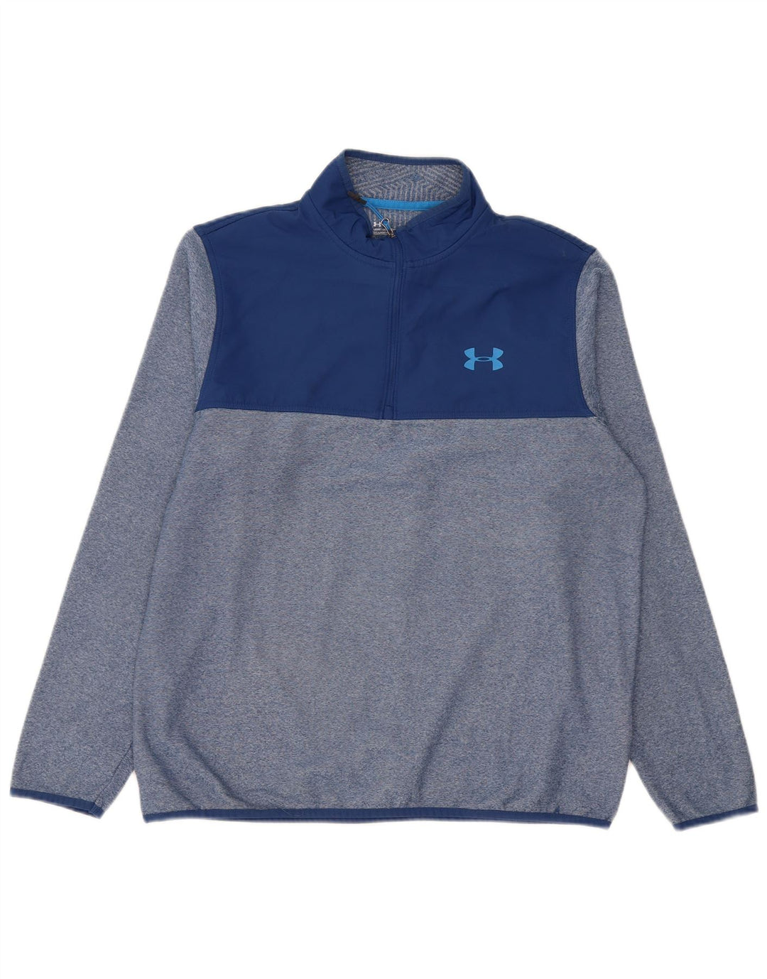 Under Armour Mens Cold Gear Pulôver Treino Top Grande Listrado Azul