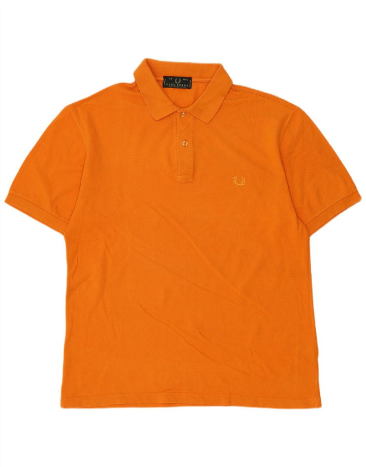 Camisa polo masculina Fred Perry médio laranja algodão clássico