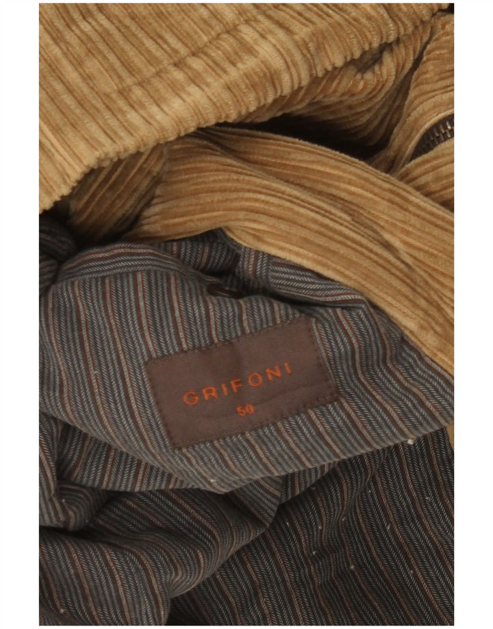 Jaqueta masculina de veludo Grifoni IT 50 grande bege