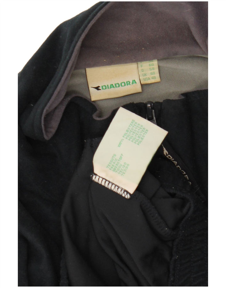 Diadora Mens Tracksuit Top Jacket UK 48 2XL Khaki Colourblock Poliéster