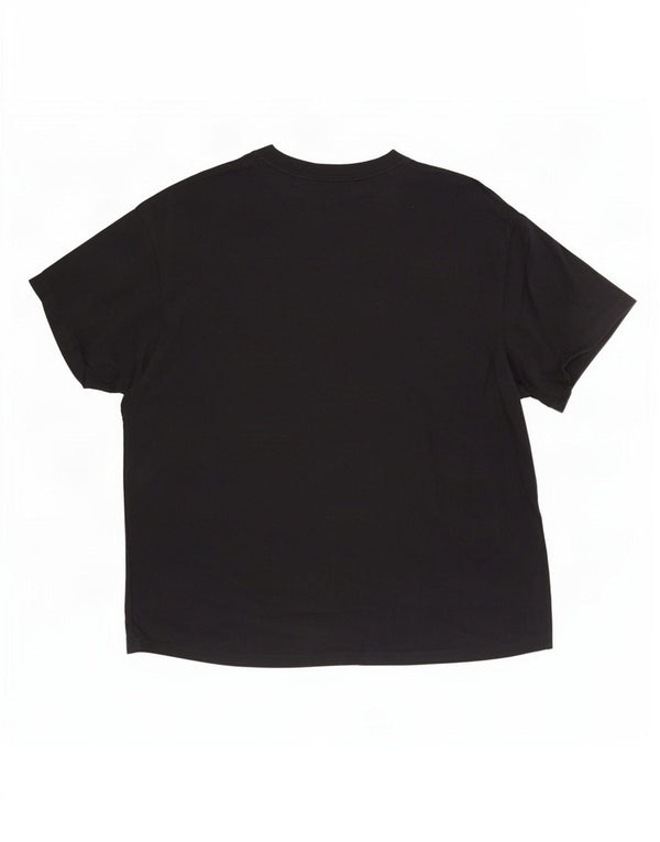 Nike Mens Camiseta Top Médio Algodão Preto