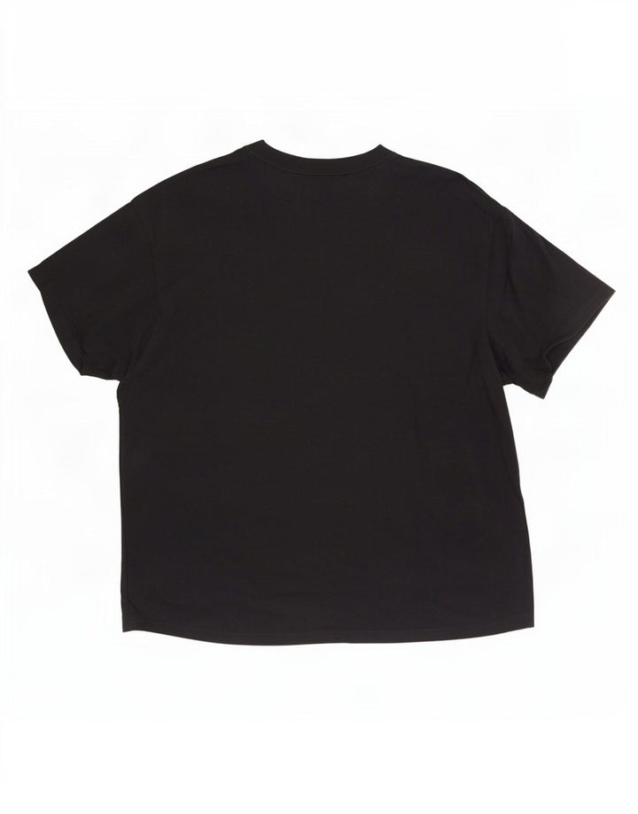 Nike Mens Camiseta Top Médio Algodão Preto