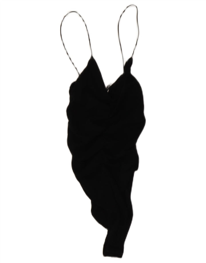 Mini vestido slip feminino Zara Reino Unido 12 médio preto