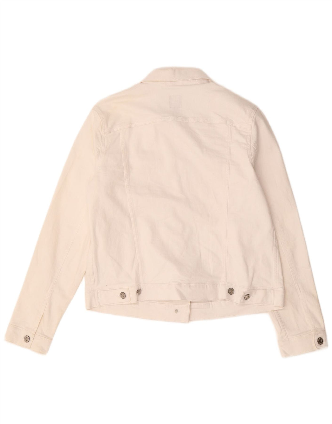 Jaqueta jeans feminina Gap Reino Unido 16 grande algodão branco