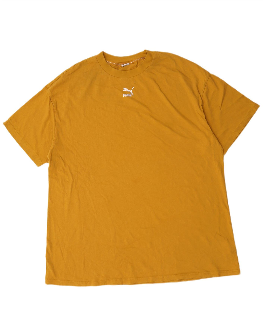 Camiseta masculina Puma Loose Fit Top Médio Algodão Amarelo