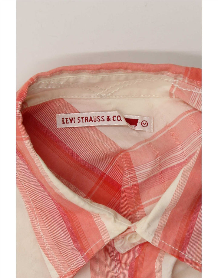 Camisa masculina Levi's média xadrez branca