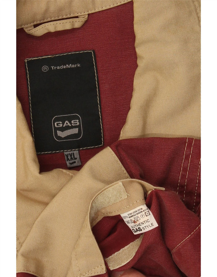 Jaqueta utilitária masculina Gas UK 44 2XL algodão bege