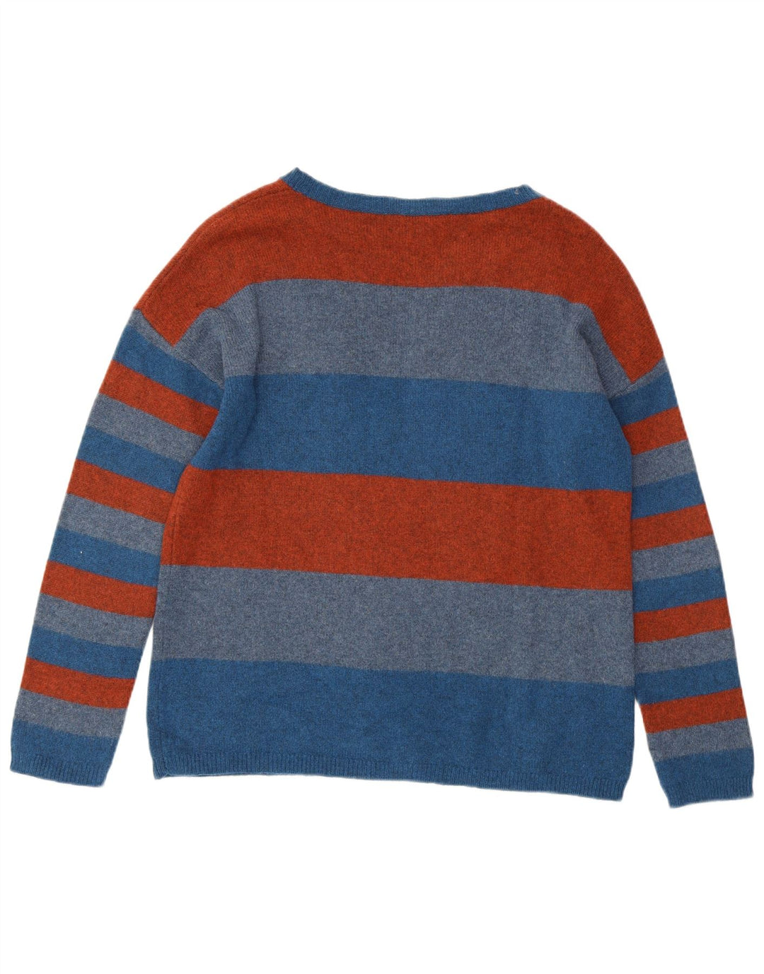 SEASALT CORNWALL Suéter feminino com gola canoa Reino Unido 10 listrado azul pequeno