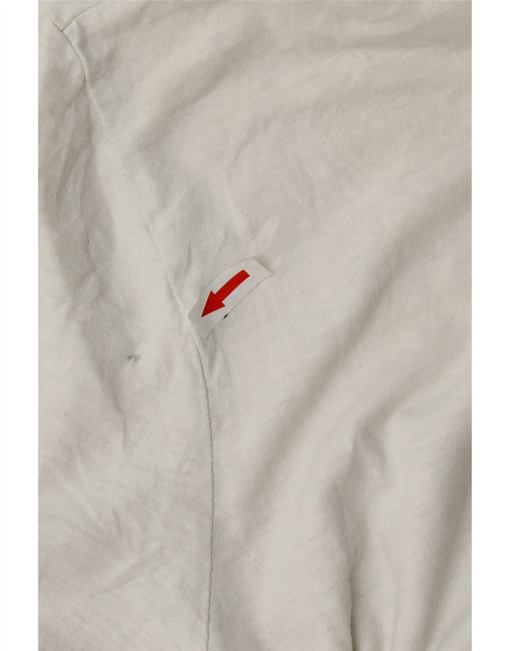 Camisa polo masculina Jack & Jones pequena de algodão branco