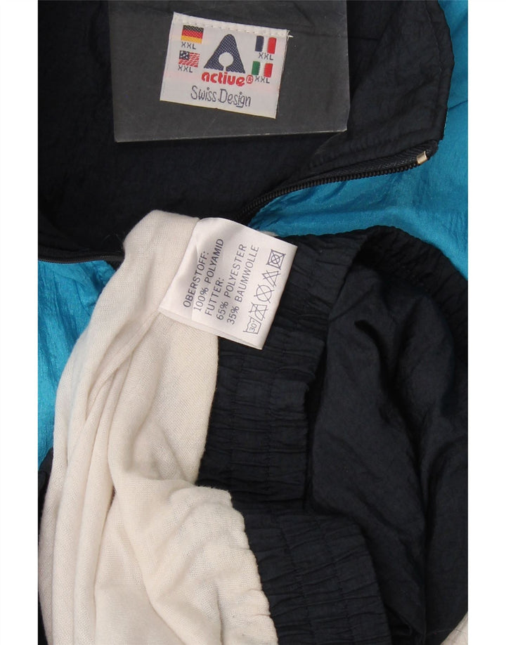 ACTIVE Mens Treino Top Jacket 2XL Azul Colourblock Poliamida