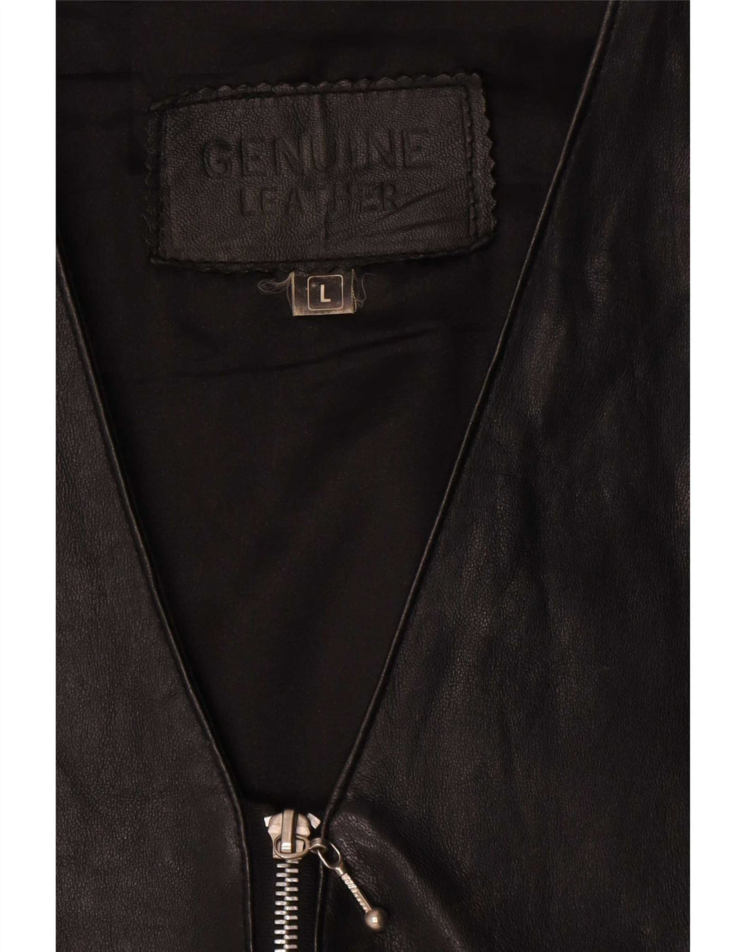 Colete de couro masculino vintage grande couro preto
