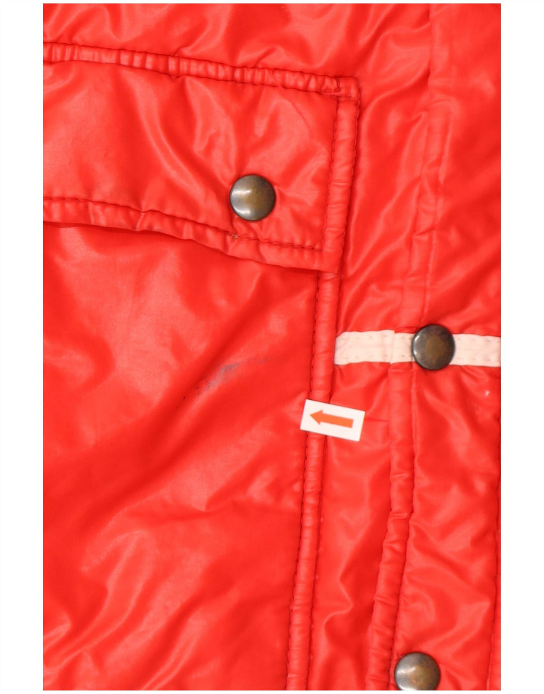 Colete acolchoado masculino vintage UK 36 poliamida colorblock vermelho pequeno