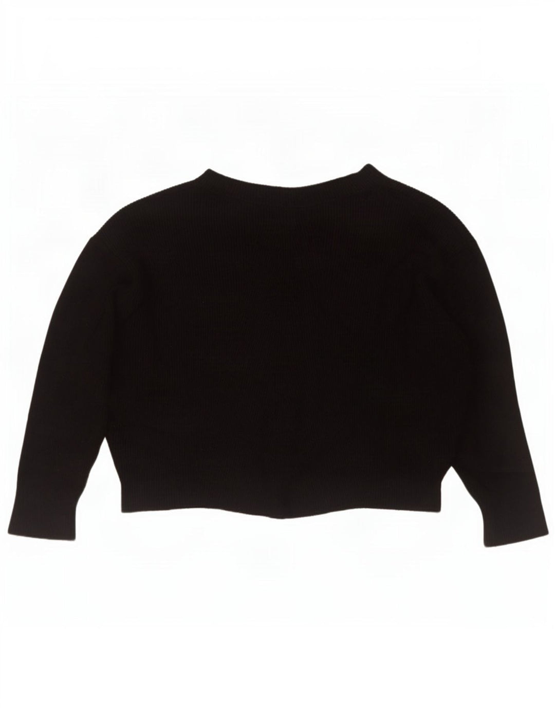 Zara Suéter feminino oversized com gola canoa Reino Unido 14 médio preto viscose