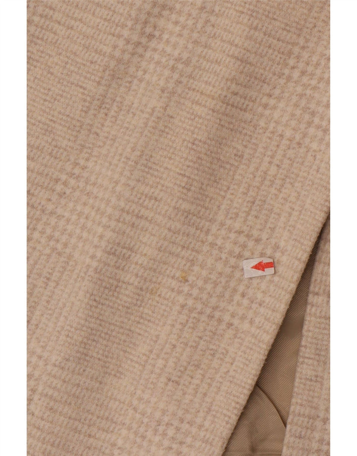 Sobretudo oversized feminino Zara Reino Unido 10 pequeno houndstooth bege