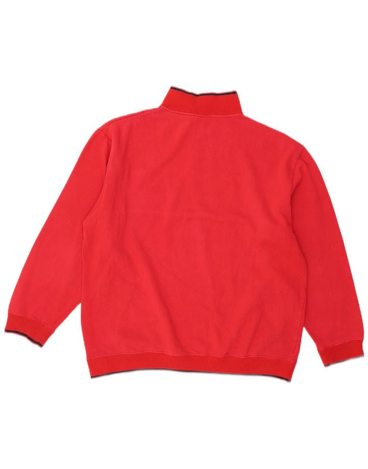 Moletom masculino Fila com decote em zíper gráfico 2XL algodão vermelho