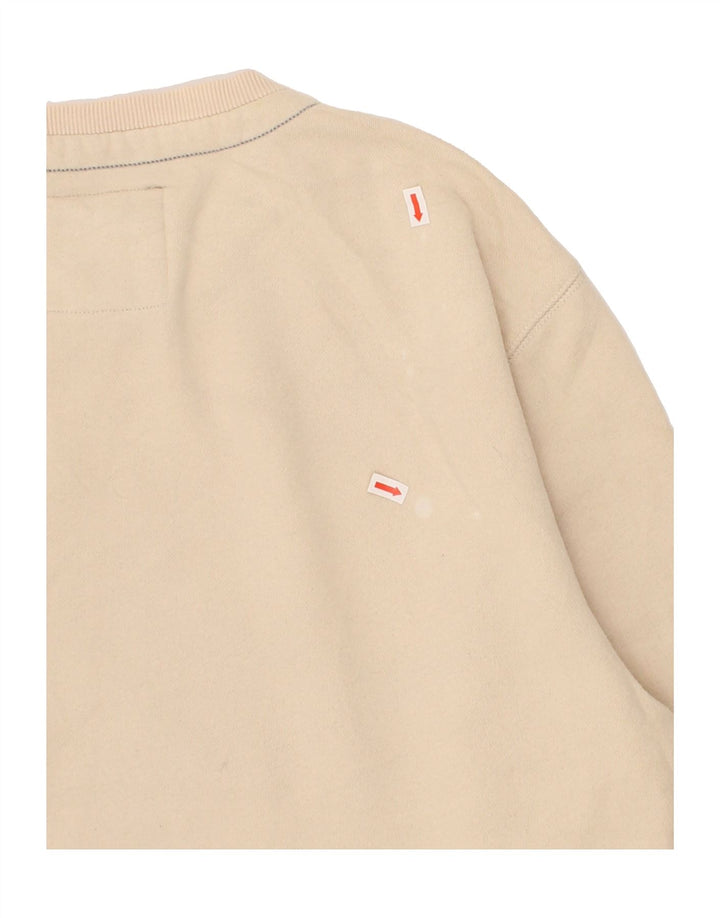 IZOD Mens Sweatshirt Jumper Large Beige Cotton Vintage Izod and Second-Hand Izod from Messina Hembry 