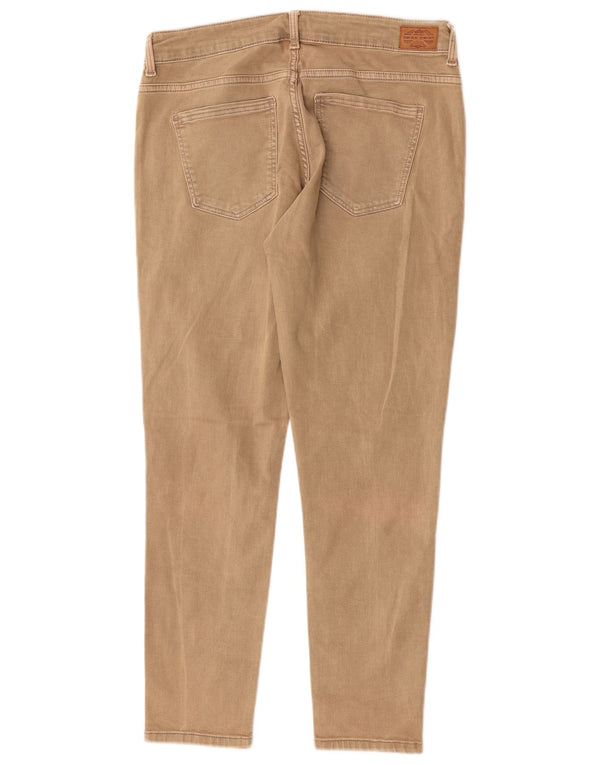 Calça feminina casual slim Zara EU 40 médio W30 L26 algodão bege