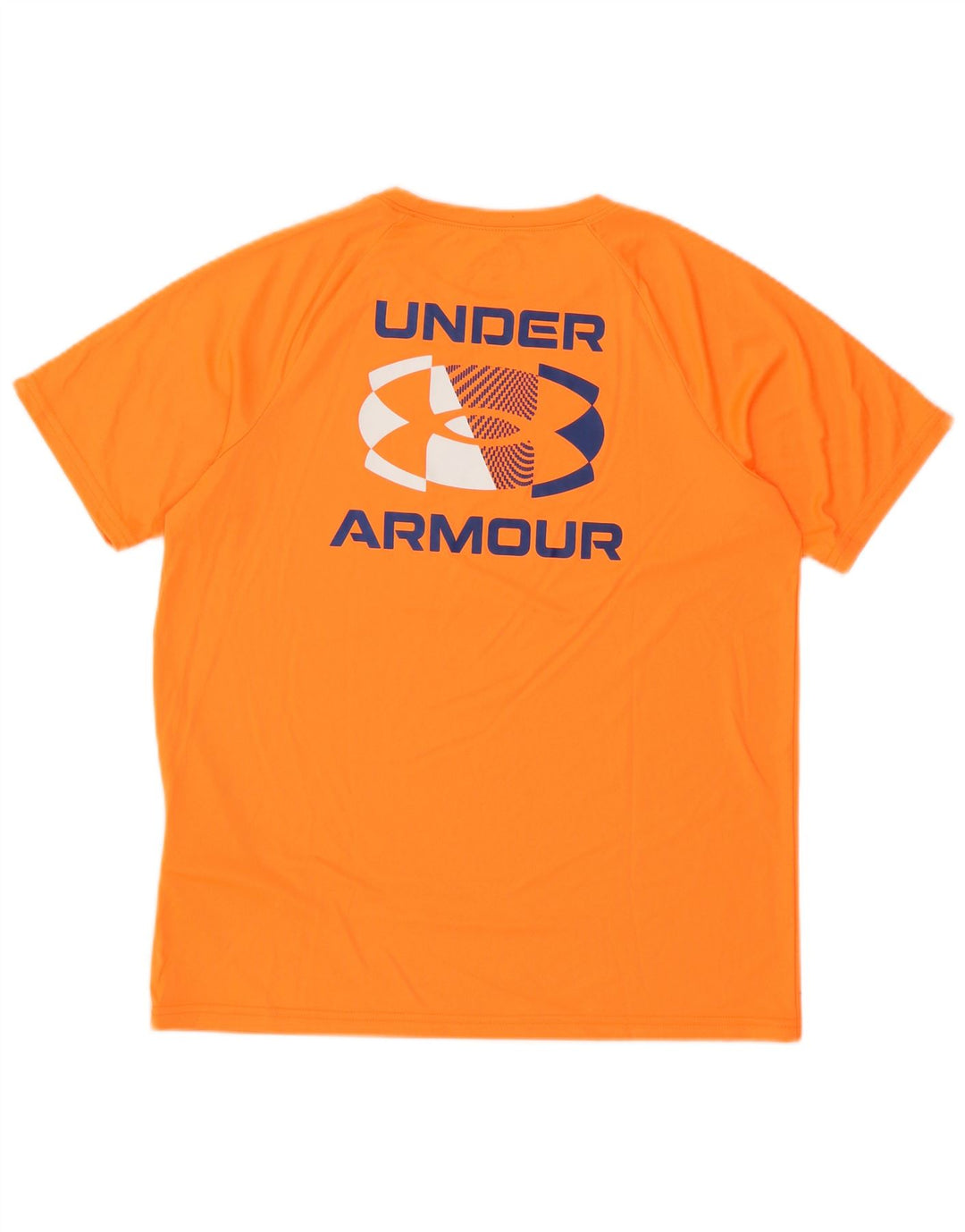 Camiseta gráfica Under Armour Boys 11-12 anos grande poliéster laranja