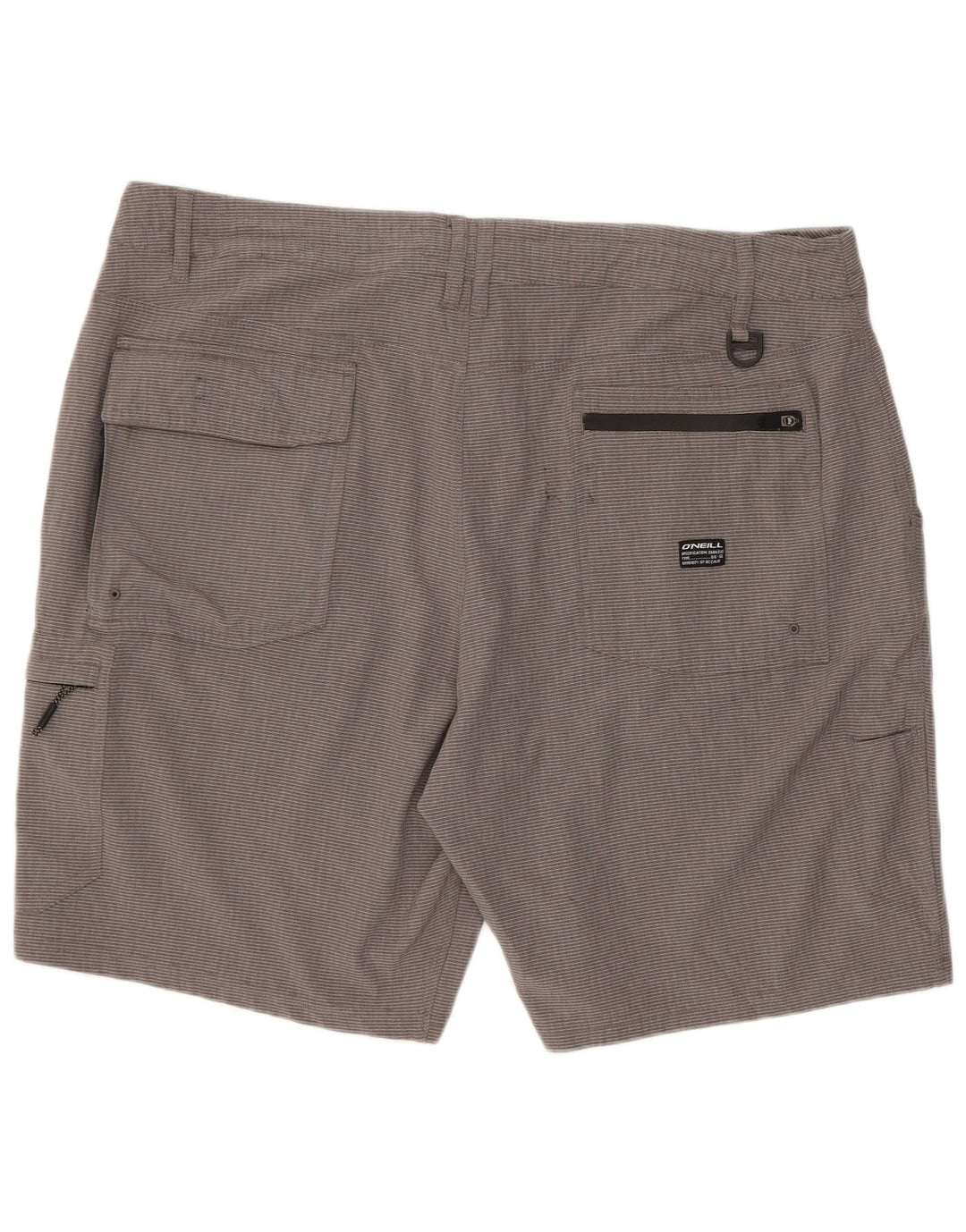 Shorts cargo masculino O'Neill W38 XL poliéster listrado cinza