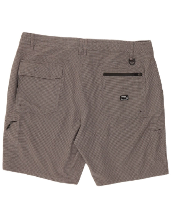 Shorts cargo masculino O'Neill W38 XL poliéster listrado cinza
