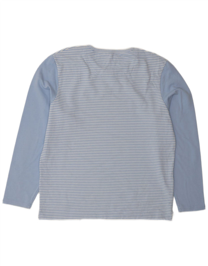 Top masculino Lyle & Scott manga comprida XL listrado azul