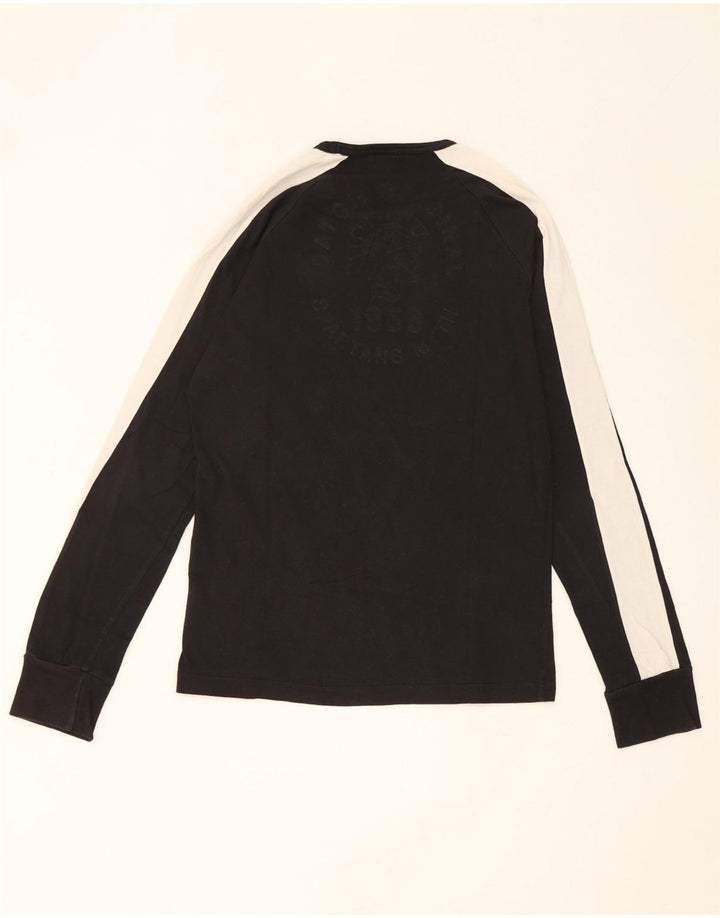 Top masculino Datch manga comprida médio preto colorblock algodão