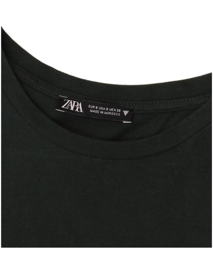 Blusa feminina Zara Top UK 10 pequena cáqui