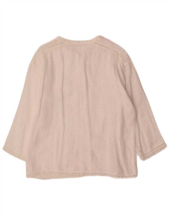 Blusa camisa feminina Zara UK 18 XL branca