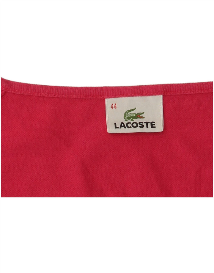 Camiseta feminina LACOSTE tamanho superior 44 grande vermelho
