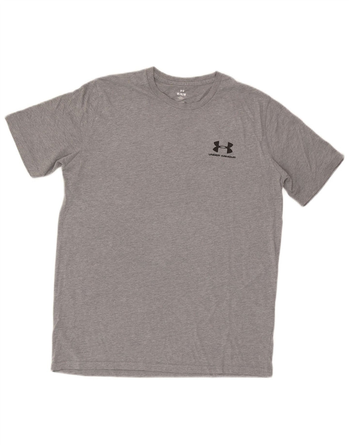 Camiseta masculina Under Armour Top cinza médio algodão