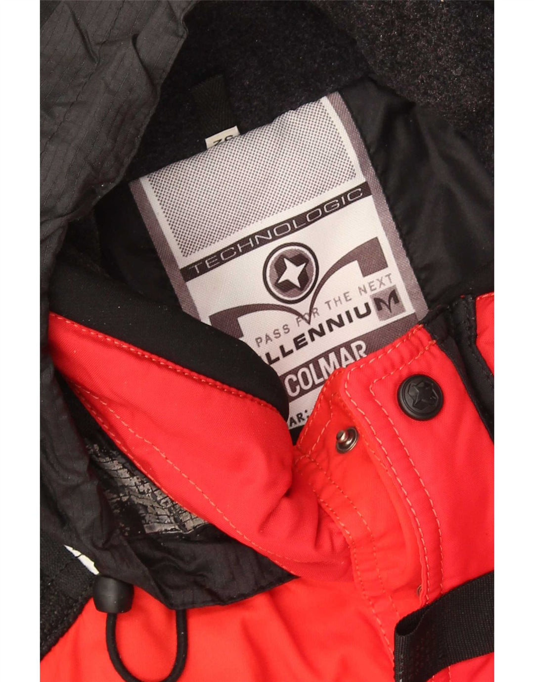 Jaqueta de esqui masculina com capuz Colmar IT 52 grande bloco colorido vermelho