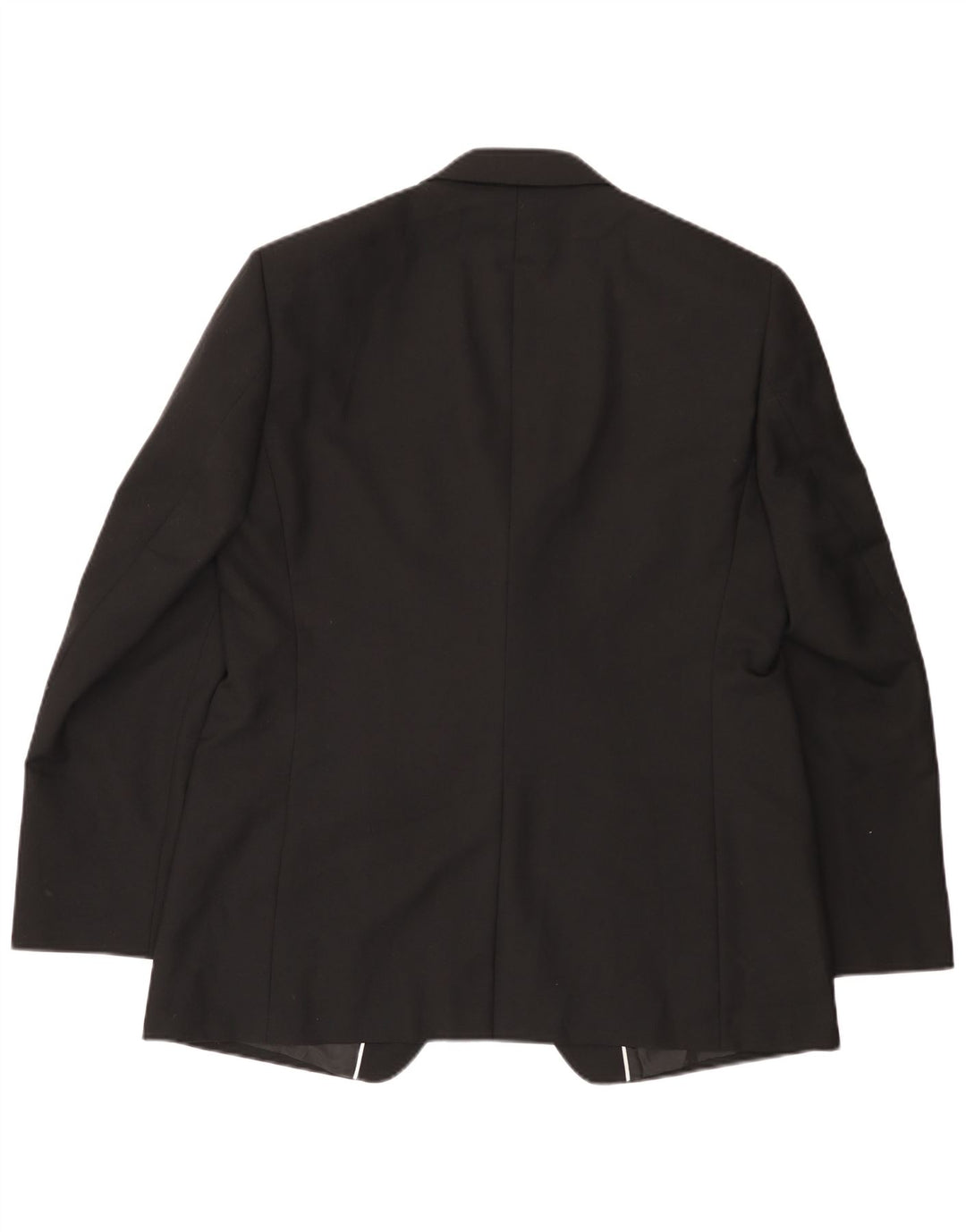 Jaqueta blazer masculina de 2 botões MARKS & SPENCER Reino Unido 42 grande poliéster preto