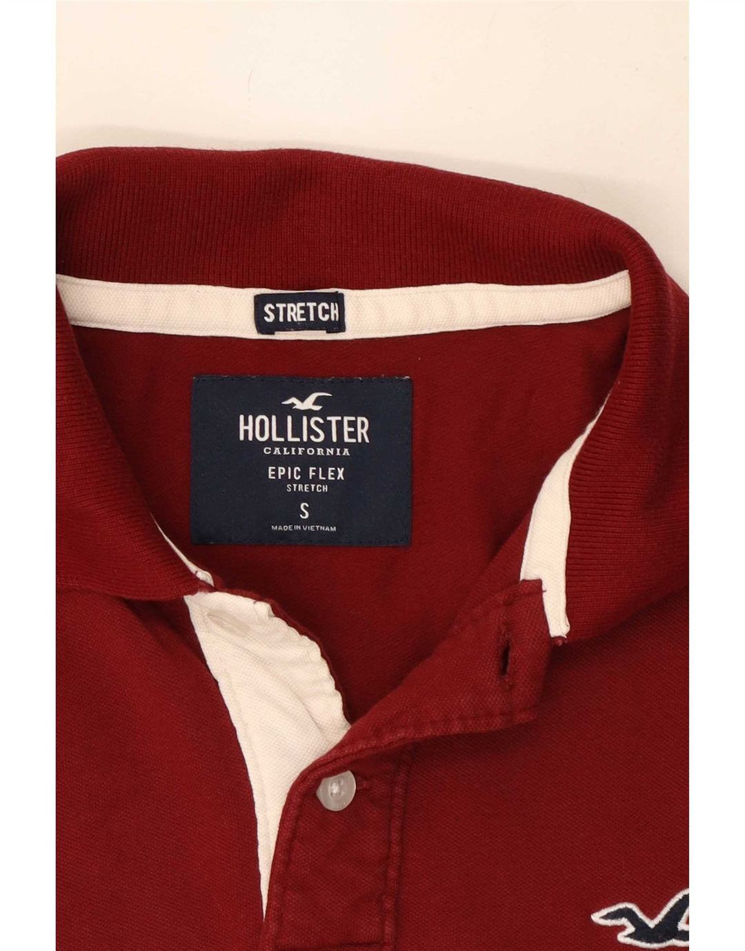 Camisa polo masculina Hollister pequena marrom