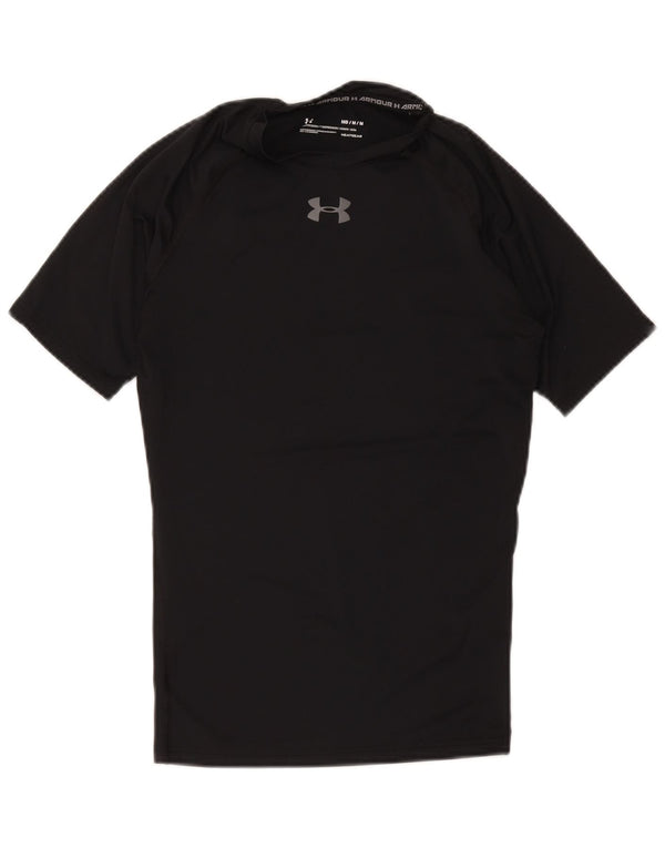 Under Armour Mens Compression T-Shirt Top Médio Poliéster Preto