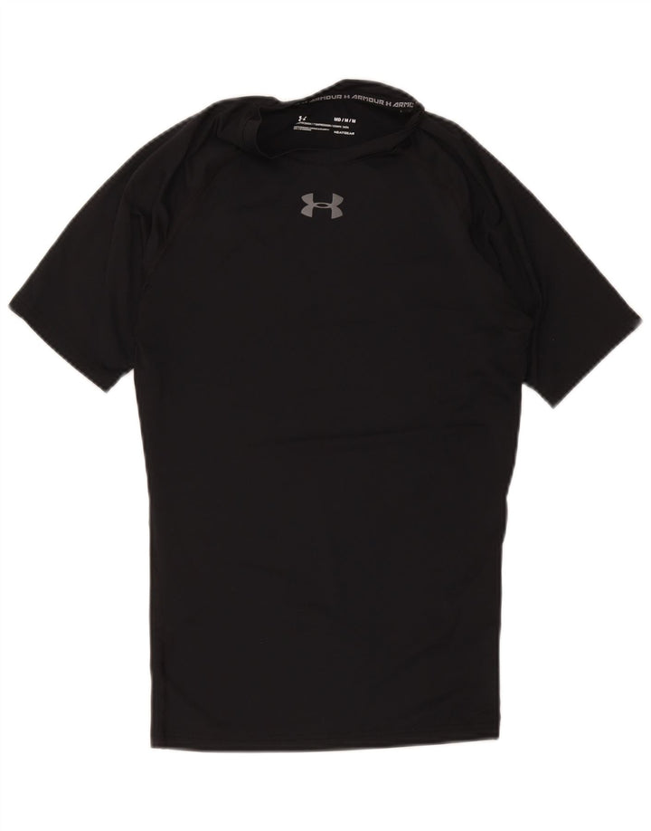 Under Armour Mens Compression T-Shirt Top Médio Poliéster Preto