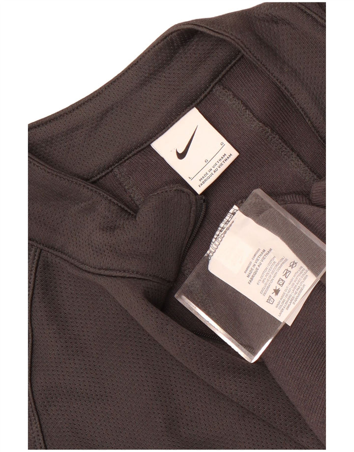 Pulôver masculino Nike com zíper e gola alta, moletom grande de algodão preto