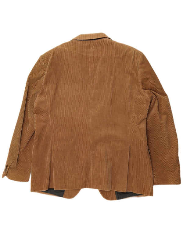 Jaqueta blazer masculina de veludo cotelê Tommy Hilfiger sob medida de 2 botões Reino Unido 42 XL bege