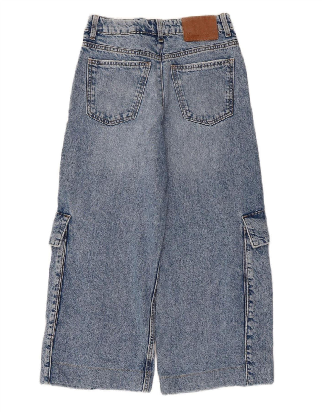 Zara Meninos Cargo Capri Jeans 13-14 Anos W28 L22 Azul