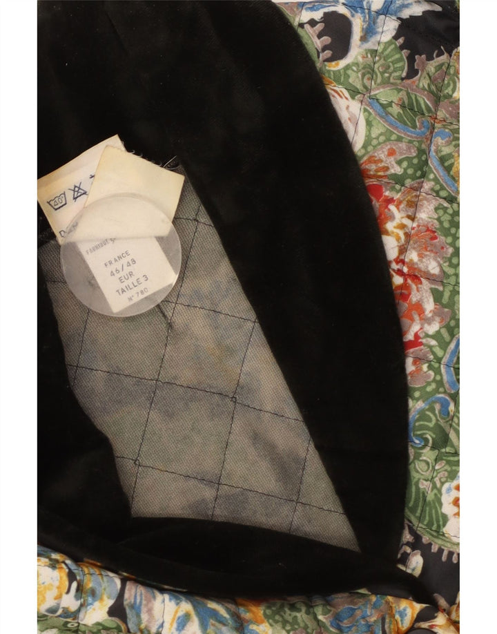 Jaqueta acolchoada feminina Damart EU 46/48 XL poliéster floral multicolorido