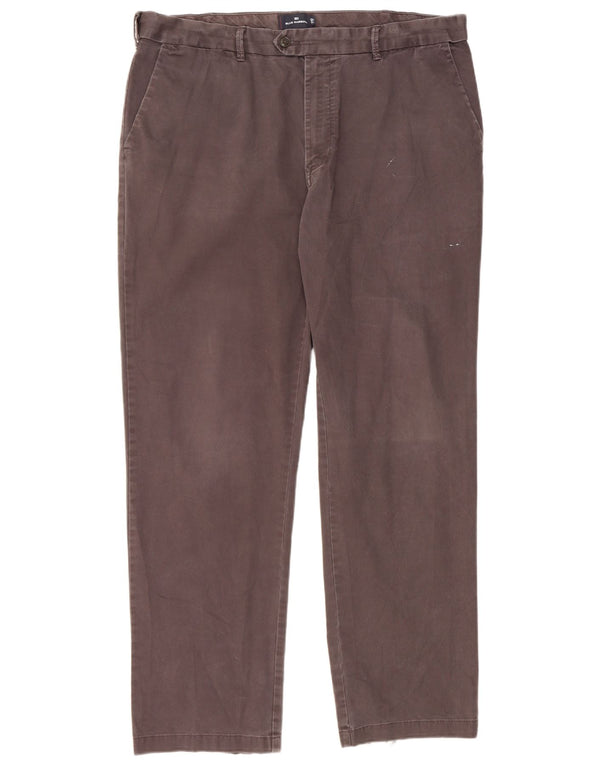 Calça masculina Marks & Spencer Blue Harbor Straight Suit W40 L33 marrom
