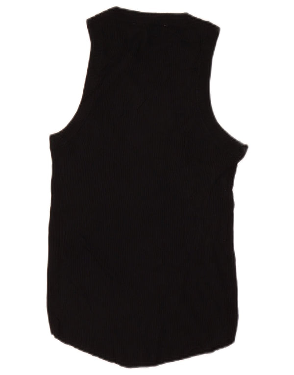 Colete feminino Zara UK 12 médio preto viscose