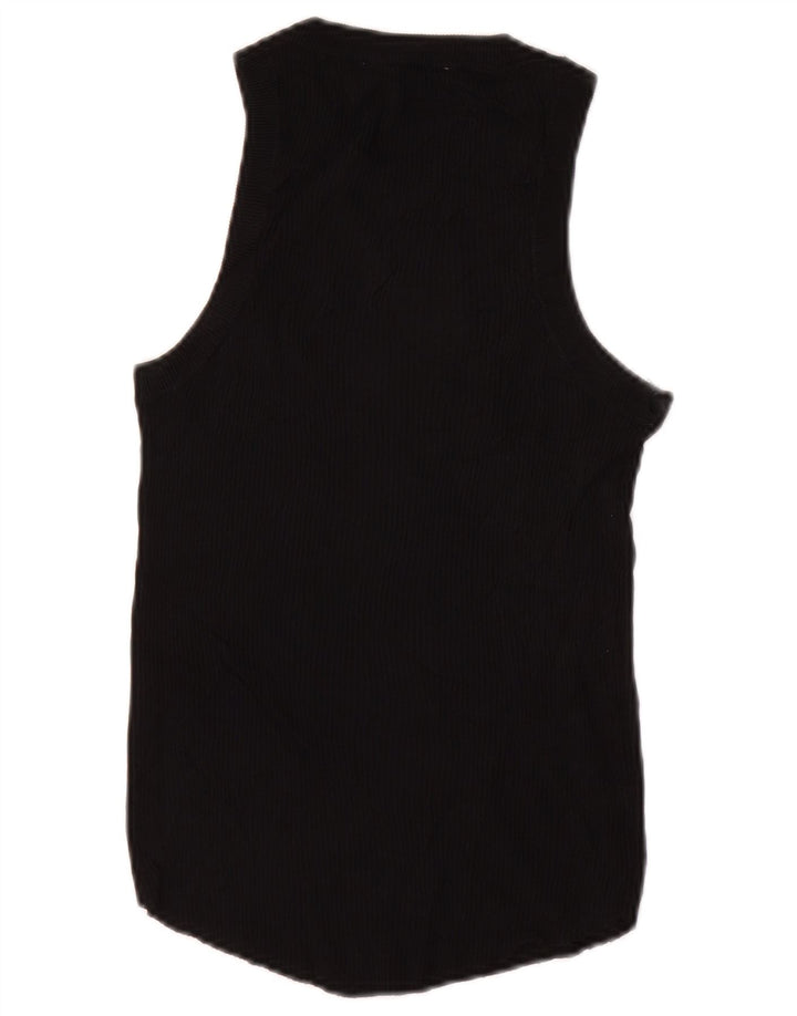 Colete feminino Zara UK 12 médio preto viscose