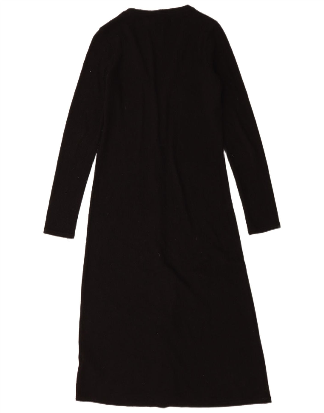 Suéter cardigã feminino Zara Longline UK 10 pequeno poliéster preto