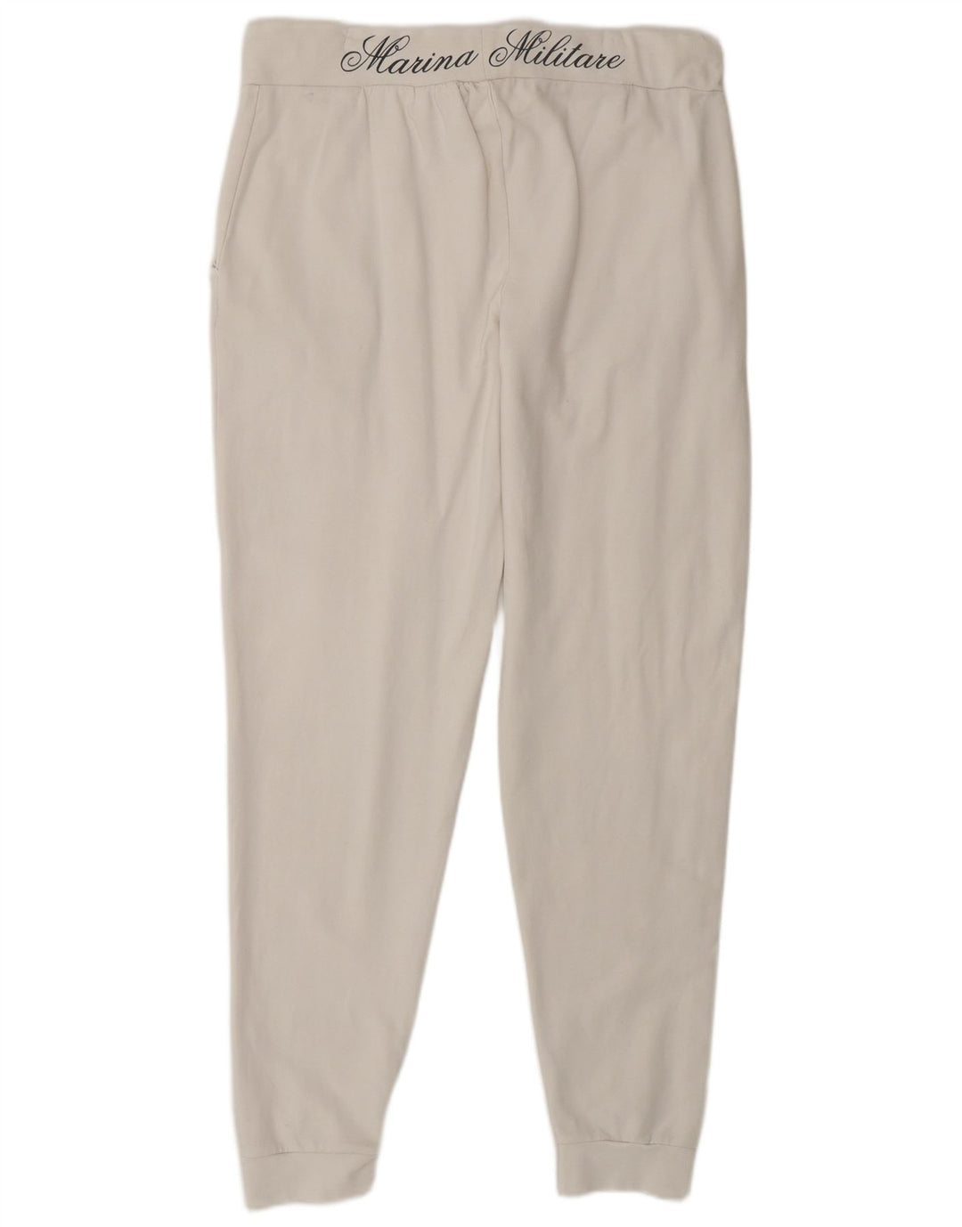 MARINA MILITARE Calça de treino feminina Joggers UK 16 Grande Branco