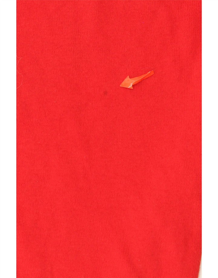Suéter masculino Lacoste com decote em V tamanho 8 3XL algodão vermelho