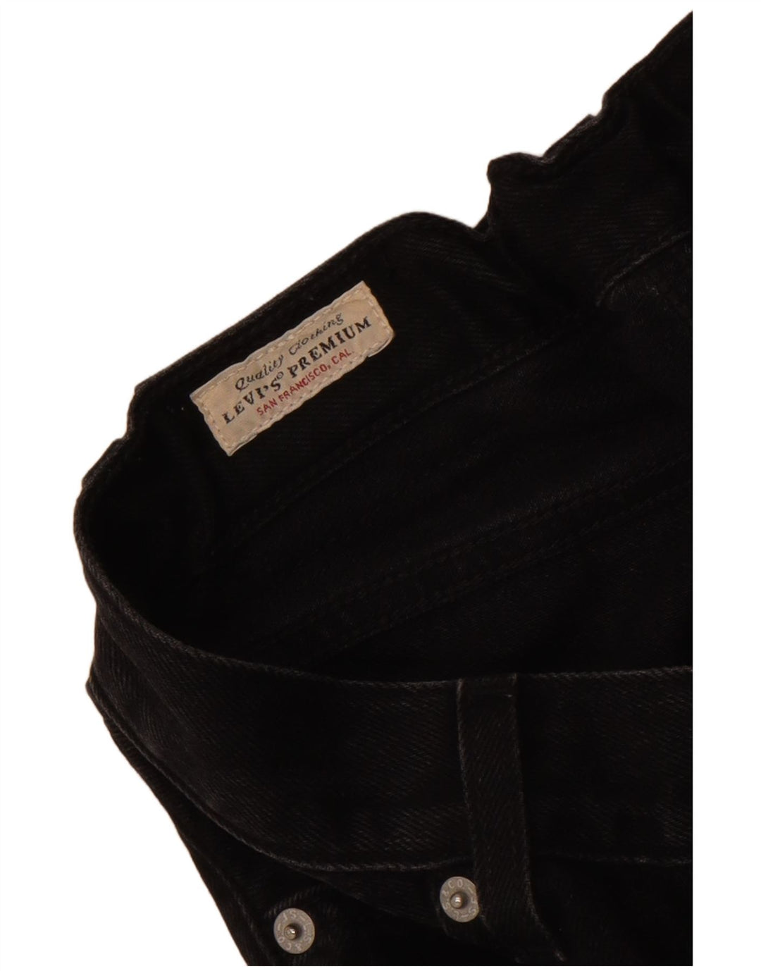 Calça jeans feminina Levi's com perna larga W26 L30 preta