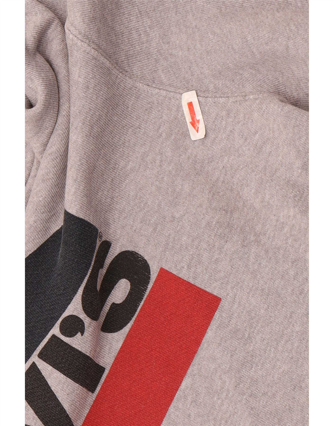 Suéter com capuz gráfico masculino Levi's grande algodão cinza