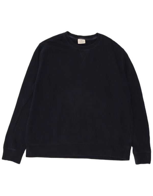 Suéter masculino Marks & Spencer de ajuste regular 3XL algodão azul marinho