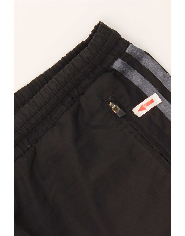 Calça de treino masculina Adidas médio preto colorblock poliéster