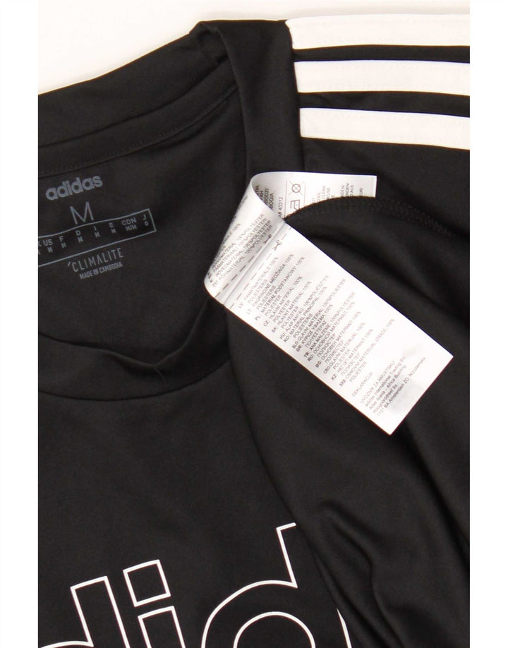 Camiseta Adidas Masculina Climalite Graphic Top Médio Poliéster Preto